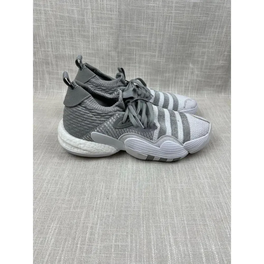 Adidas Gray and White Men's Knit Sneakers‎ Size 11.5